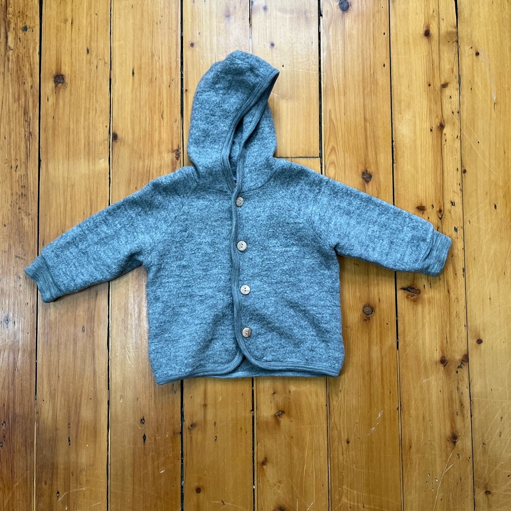Engel Grey Wool Jacket 6-12M